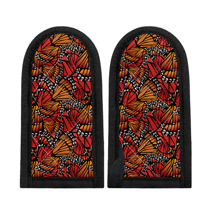 Orange Monarch Butterfly Wings Print Skillet Handle Cover