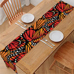 Orange Monarch Butterfly Wings Print Table Runner