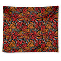 Orange Monarch Butterfly Wings Print Tapestry