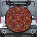 Orange Monarch Butterfly Wings Print Tire Cover