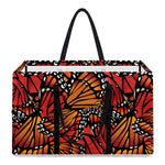Orange Monarch Butterfly Wings Print Utility Tote Bag