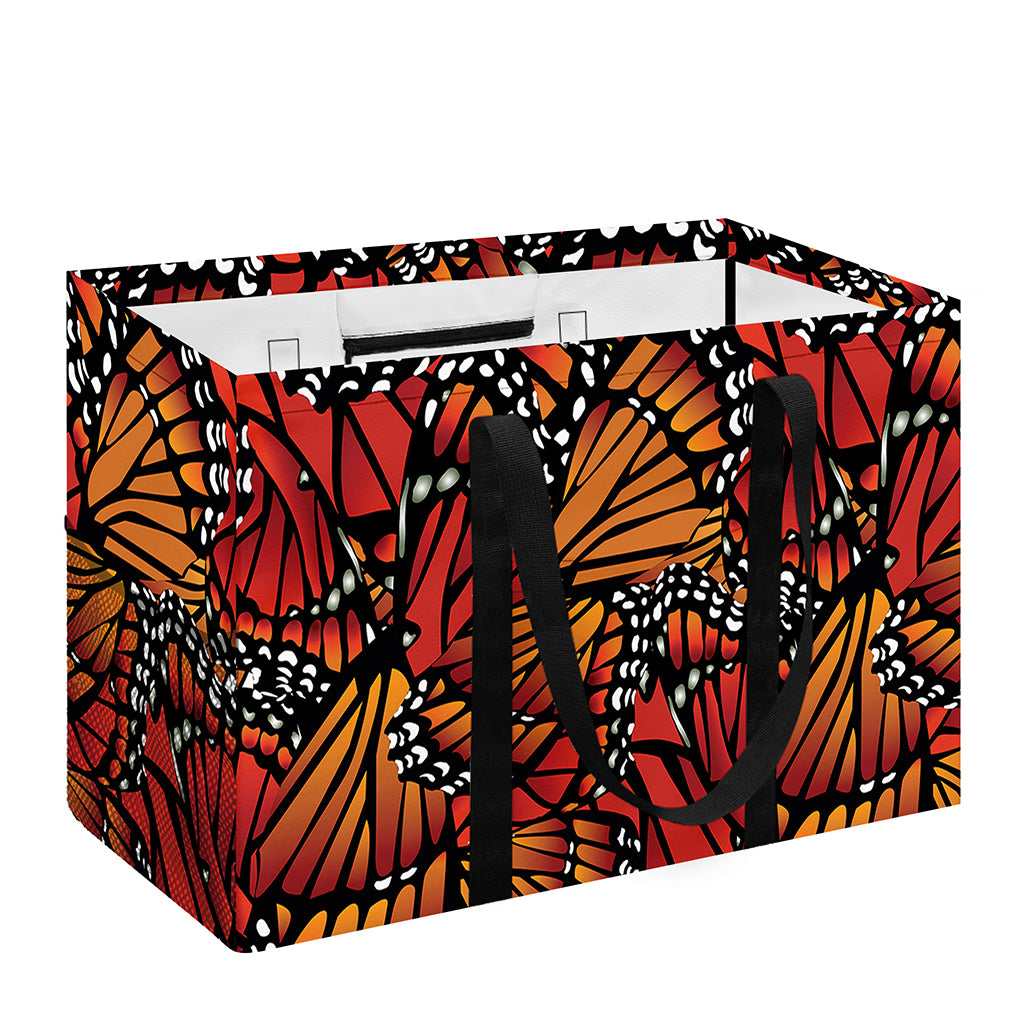 Orange Monarch Butterfly Wings Print Utility Tote Bag