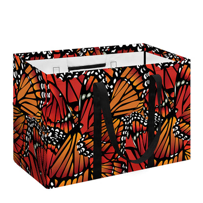 Orange Monarch Butterfly Wings Print Utility Tote Bag