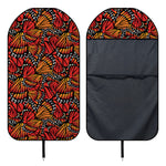 Orange Monarch Butterfly Wings Print Waterproof Car Seat Cover