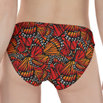 Orange Monarch Butterfly Wings Print Women's Panties