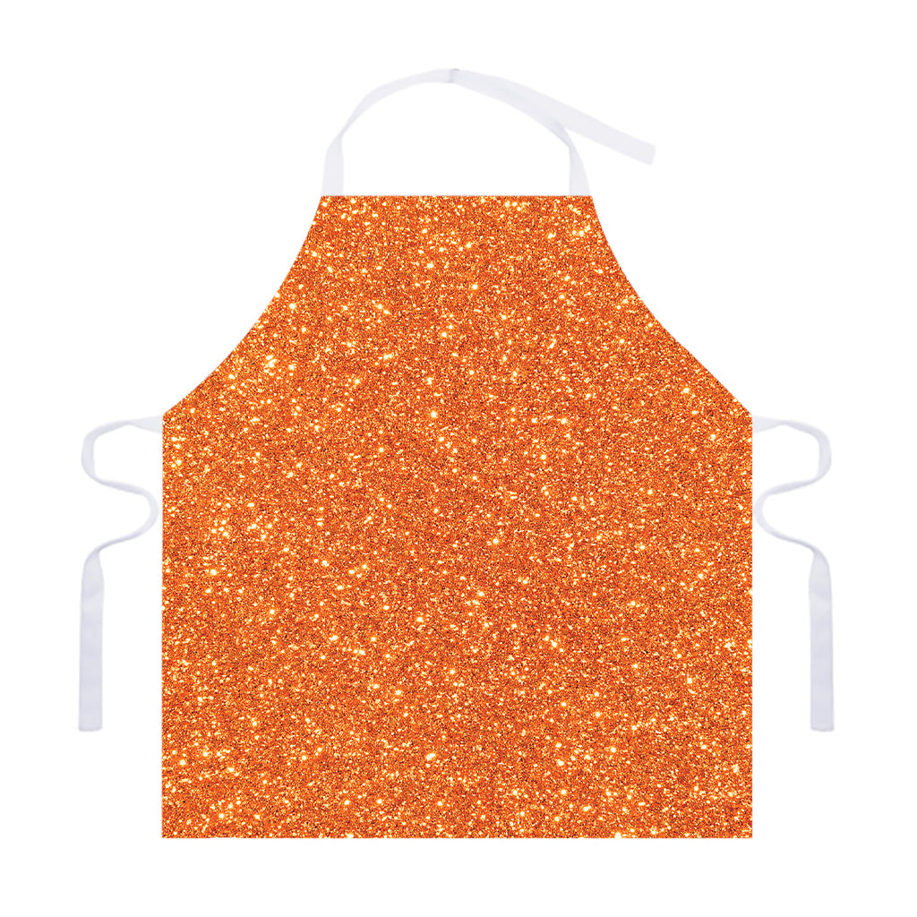 Orange (NOT Real) Glitter Print Adjustable Apron