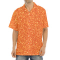 Orange (NOT Real) Glitter Print Aloha Shirt