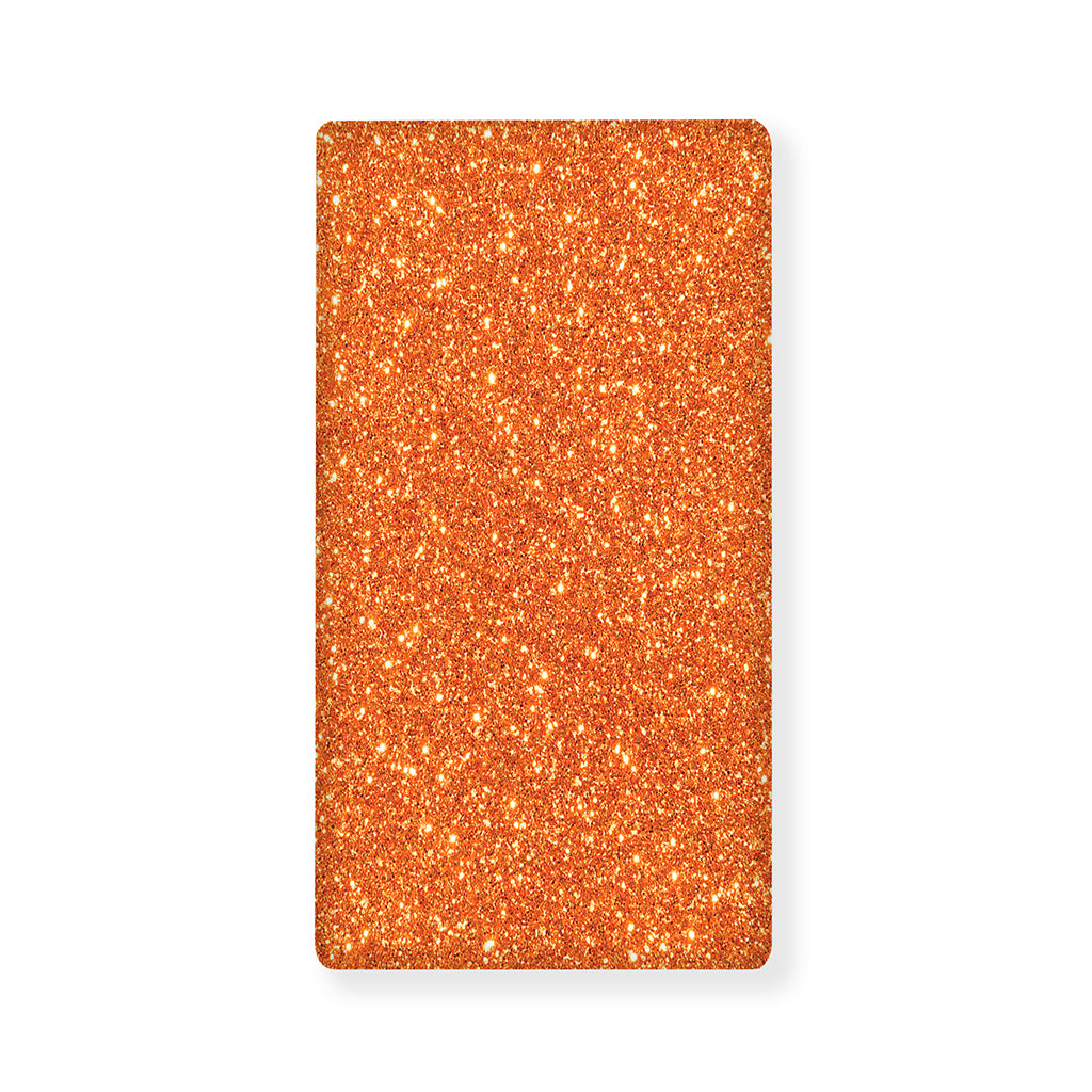 Orange (NOT Real) Glitter Print Baby Crib Sheet