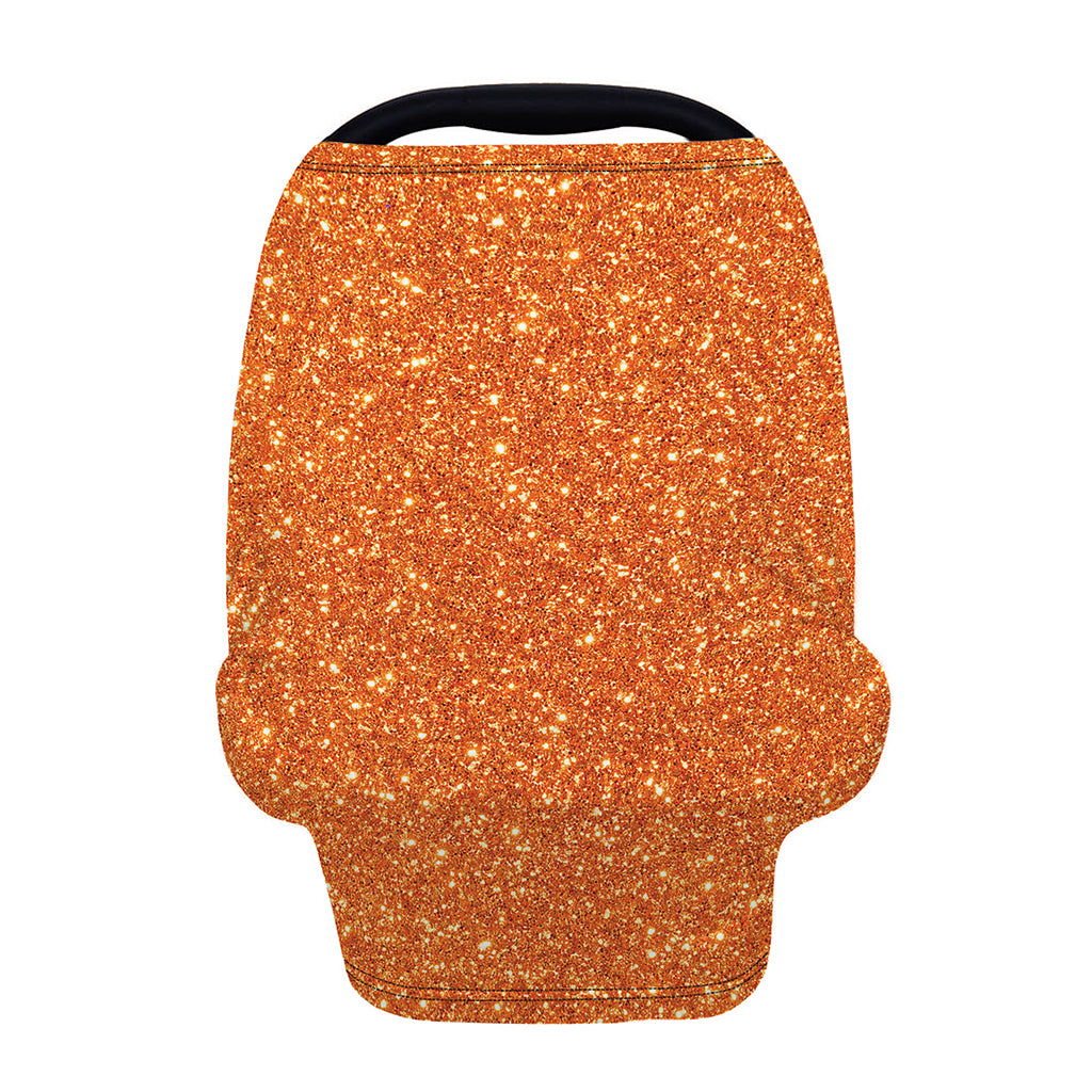 Orange (NOT Real) Glitter Print Baby Seat Cover