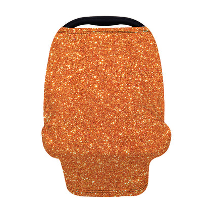 Orange (NOT Real) Glitter Print Baby Seat Cover