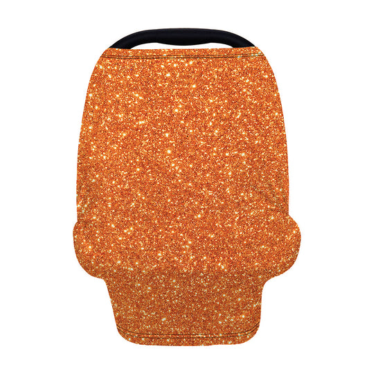 Orange (NOT Real) Glitter Print Baby Seat Cover