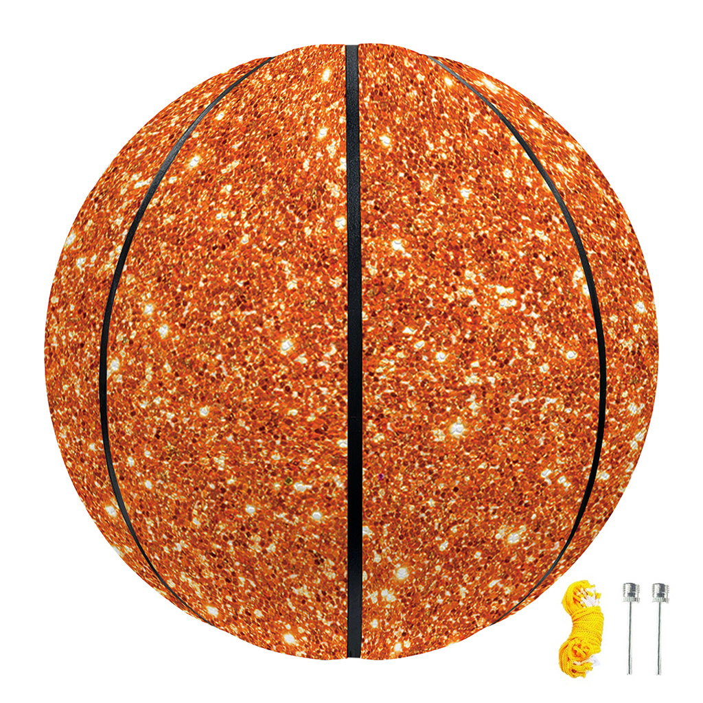 Orange (NOT Real) Glitter Print Basketball