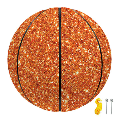 Orange (NOT Real) Glitter Print Basketball