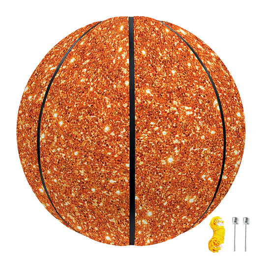 Orange (NOT Real) Glitter Print Basketball