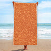 Orange (NOT Real) Glitter Print Beach Towel