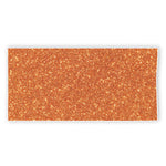 Orange (NOT Real) Glitter Print Beach Towel