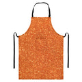 Orange (NOT Real) Glitter Print Bib Apron With Pocket