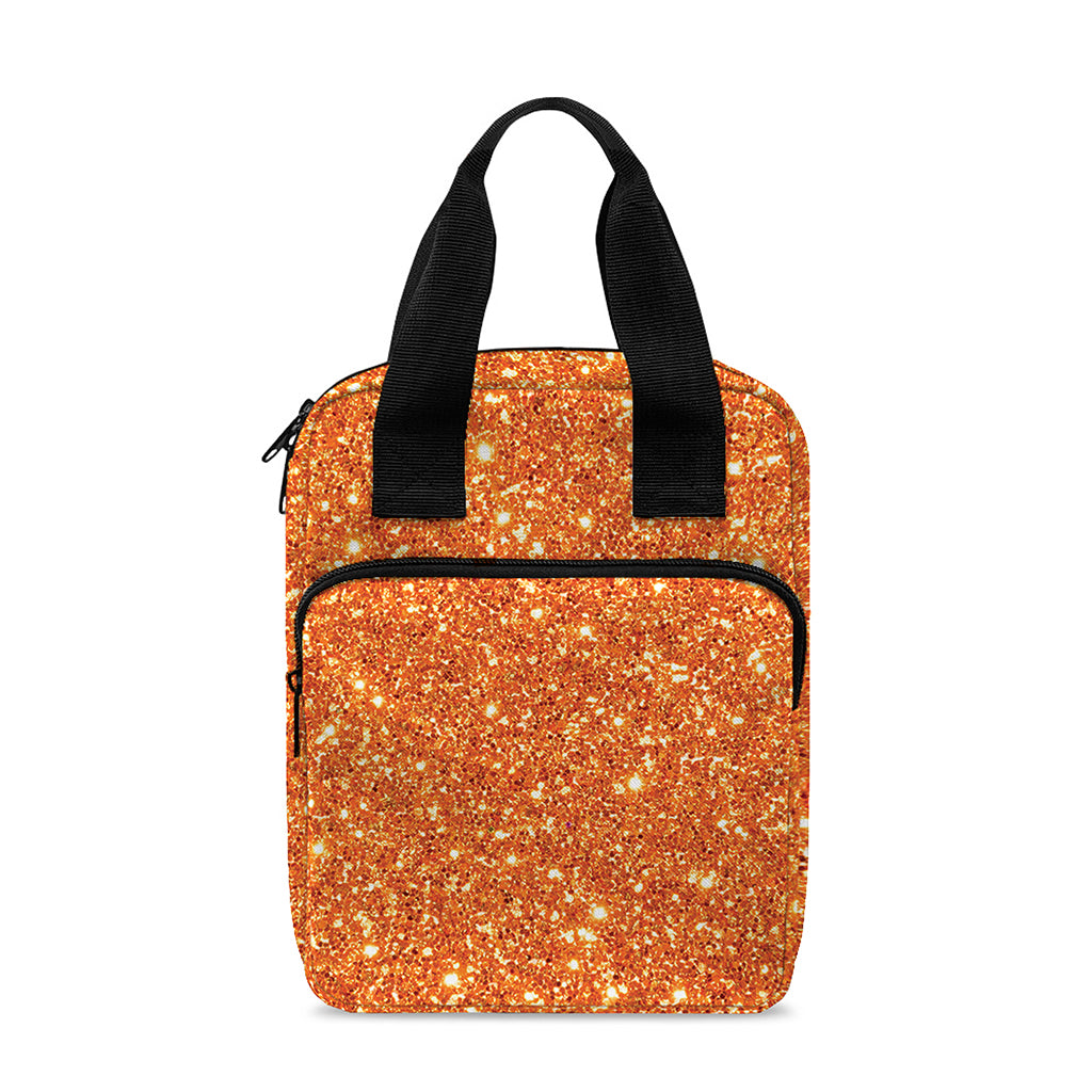 Orange (NOT Real) Glitter Print Bible Tote Bag