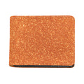 Orange (NOT Real) Glitter Print Bifold Wallet