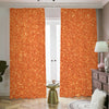 Orange (NOT Real) Glitter Print Blackout Pencil Pleat Curtains