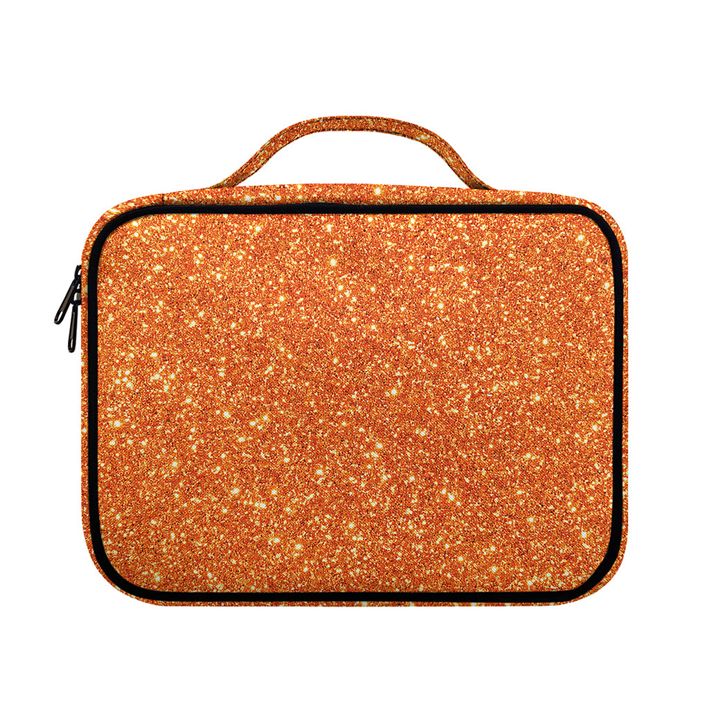 Orange (NOT Real) Glitter Print Briefcase Bible Bag