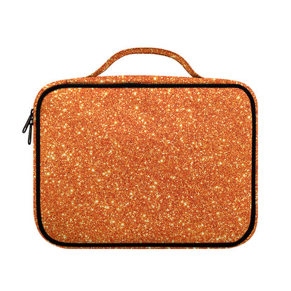 Orange (NOT Real) Glitter Print Briefcase Bible Bag