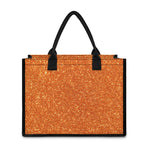 Orange (NOT Real) Glitter Print Canvas Tote Bag