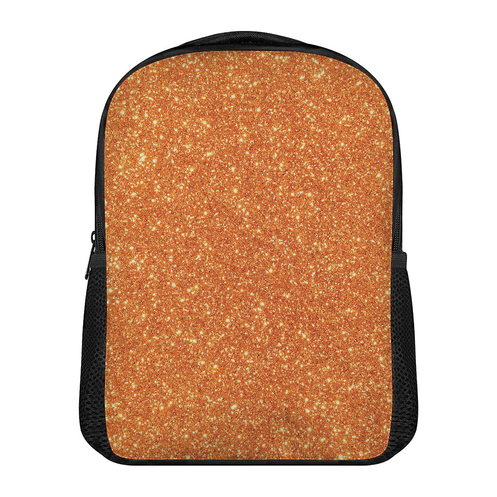 Orange (NOT Real) Glitter Print Casual Backpack
