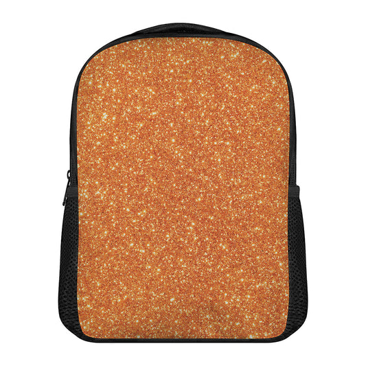 Orange (NOT Real) Glitter Print Casual Backpack