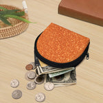 Orange (NOT Real) Glitter Print Coin Purse