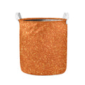 Orange (NOT Real) Glitter Print Collapsible Laundry Basket