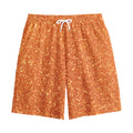 Orange (NOT Real) Glitter Print Cotton Shorts