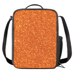 Orange (NOT Real) Glitter Print Crossbody Lunch Bag
