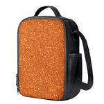 Orange (NOT Real) Glitter Print Crossbody Lunch Bag