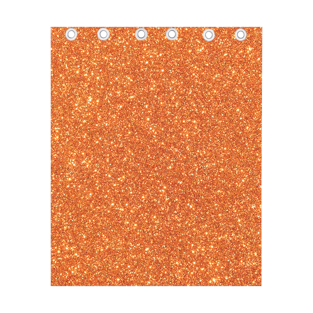 Orange (NOT Real) Glitter Print Curtain