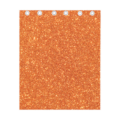 Orange (NOT Real) Glitter Print Curtain