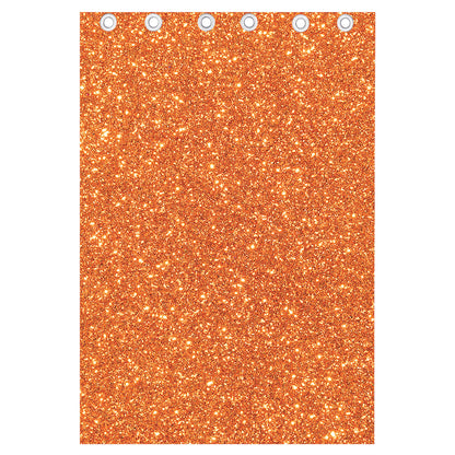 Orange (NOT Real) Glitter Print Curtain