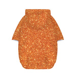 Orange (NOT Real) Glitter Print Dog Zip Up Hoodie