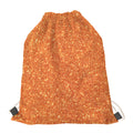 Orange (NOT Real) Glitter Print Drawstring Bag