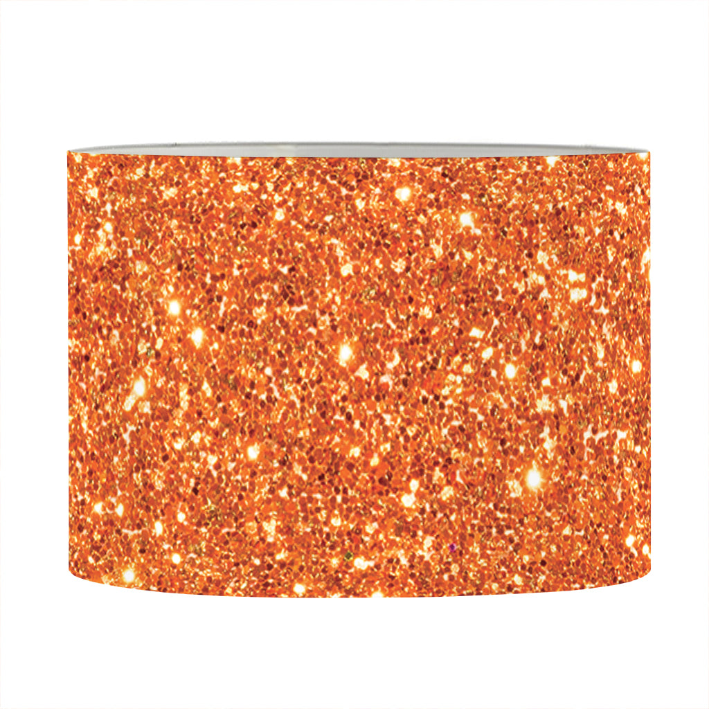 Orange (NOT Real) Glitter Print Drum Lamp Shade
