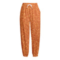 Orange (NOT Real) Glitter Print Fleece Lined Knit Pants