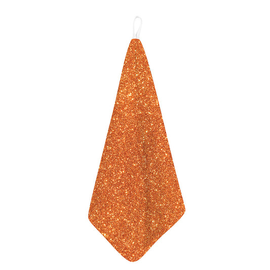 Orange (NOT Real) Glitter Print Hand Towel