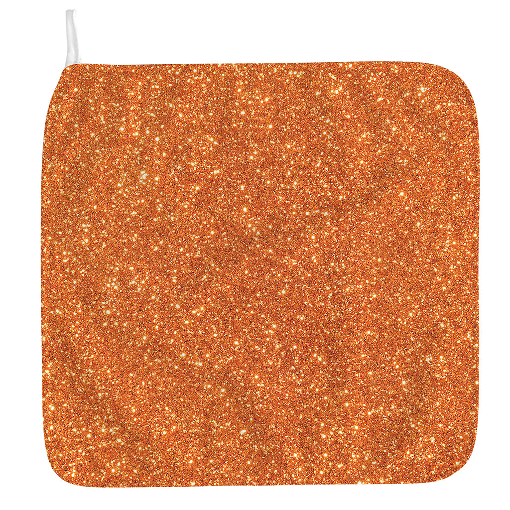 Orange (NOT Real) Glitter Print Hand Towel