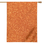Orange (NOT Real) Glitter Print House Flag