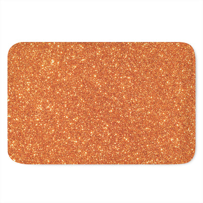 Orange (NOT Real) Glitter Print Indoor Door Mat