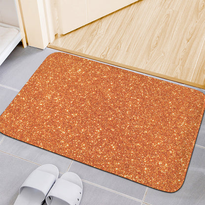 Orange (NOT Real) Glitter Print Indoor Door Mat