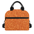 Orange (NOT Real) Glitter Print Insulated Lunch Bag