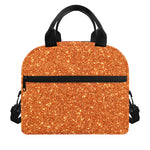 Orange (NOT Real) Glitter Print Insulated Lunch Bag