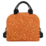 Orange (NOT Real) Glitter Print Insulated Lunch Bag