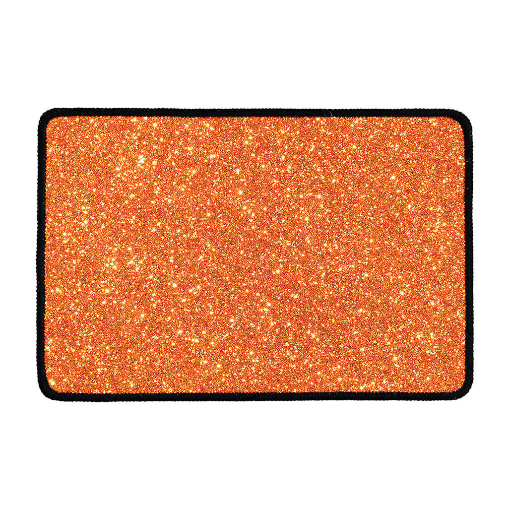 Orange (NOT Real) Glitter Print Kitchen Mat